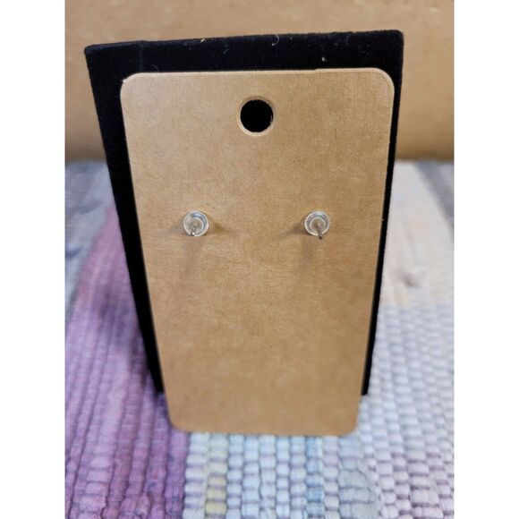 (3 for $15)~JoMa~ Silvertone Blue Australian Crystal Earrings- NWT - Picture 4 of 4